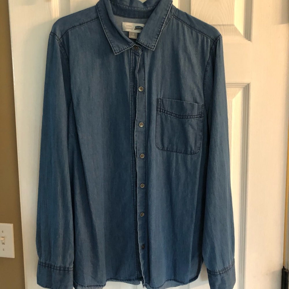 Long sleeve jean shirt